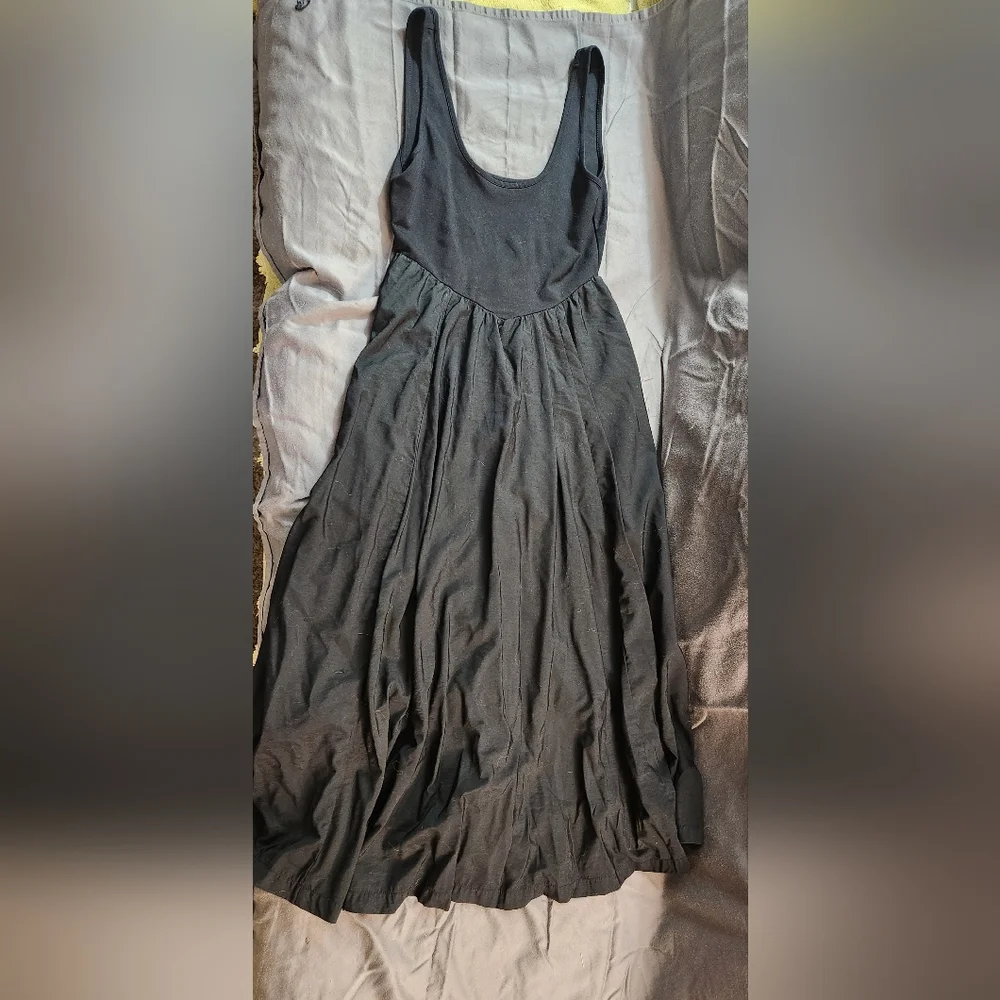 American Eagle Outfitters Black A-Line Corset Cut Maxi Dress - Picture 2 of 5